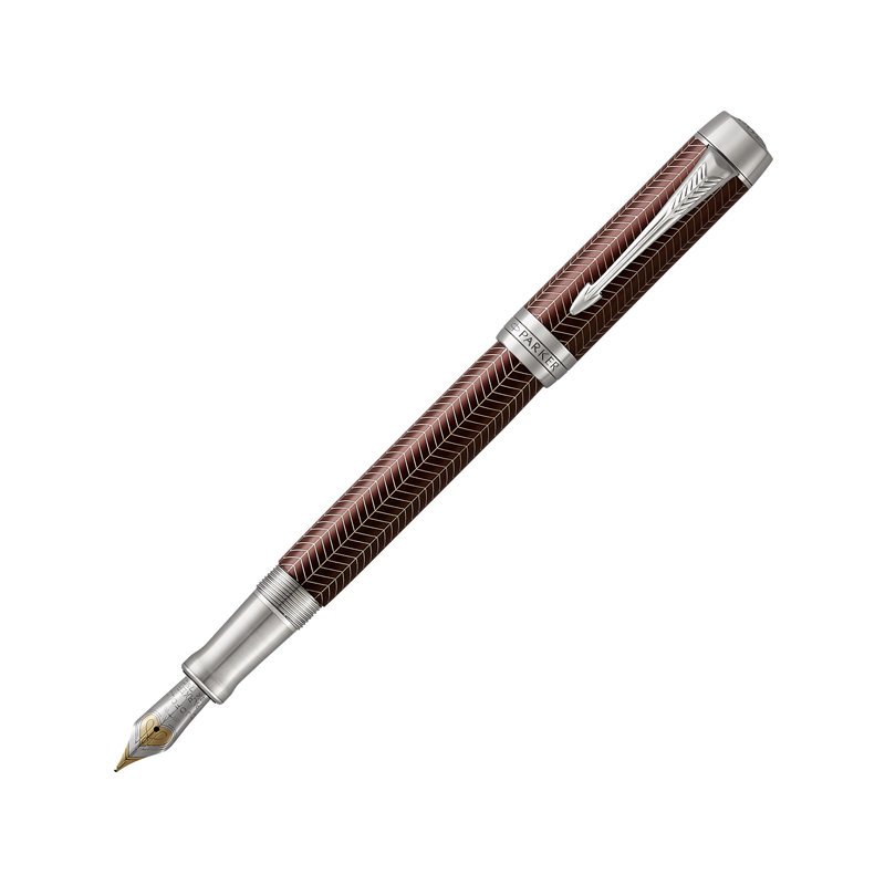 Parker Pióro Wieczne Centennial Duofold Prestige Burgundy Chevron CT FP (F) [1945418]