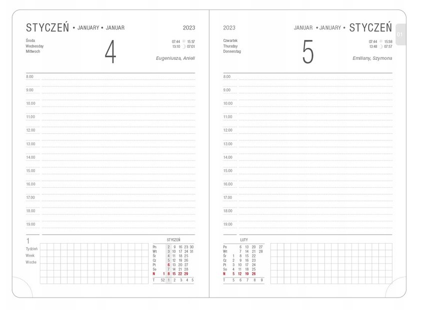 Terminarz O.Diary A5 Jowisz 2024 Czarno-Zielony / Opus