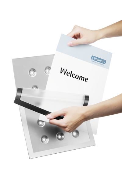 Tabliczka Na Ścianę A4 z Ramką Magnetyczną Duraview Wall Srebrny /Durable 498323