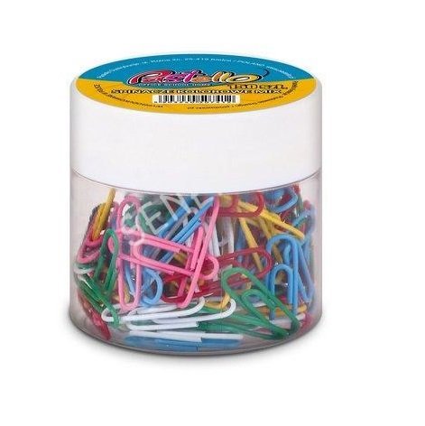 Spinacze Biurowe 28mm A'150 Powlekane Kolorowe Pastelowe w Pojemniku /Pastello