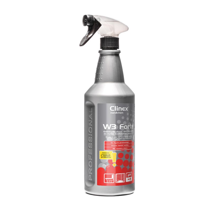 Clinex W3 Forte płyn do czyszczenia łazienki 1L spray
