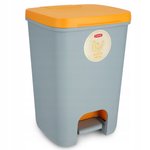 Kosz na śmieci 20L Essentials Szary/Żółty  /Curver 248606