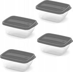 Zestaw Pojemników Na Żywność Vedo 4x0,75L Transparenty Szary / Curver 256433