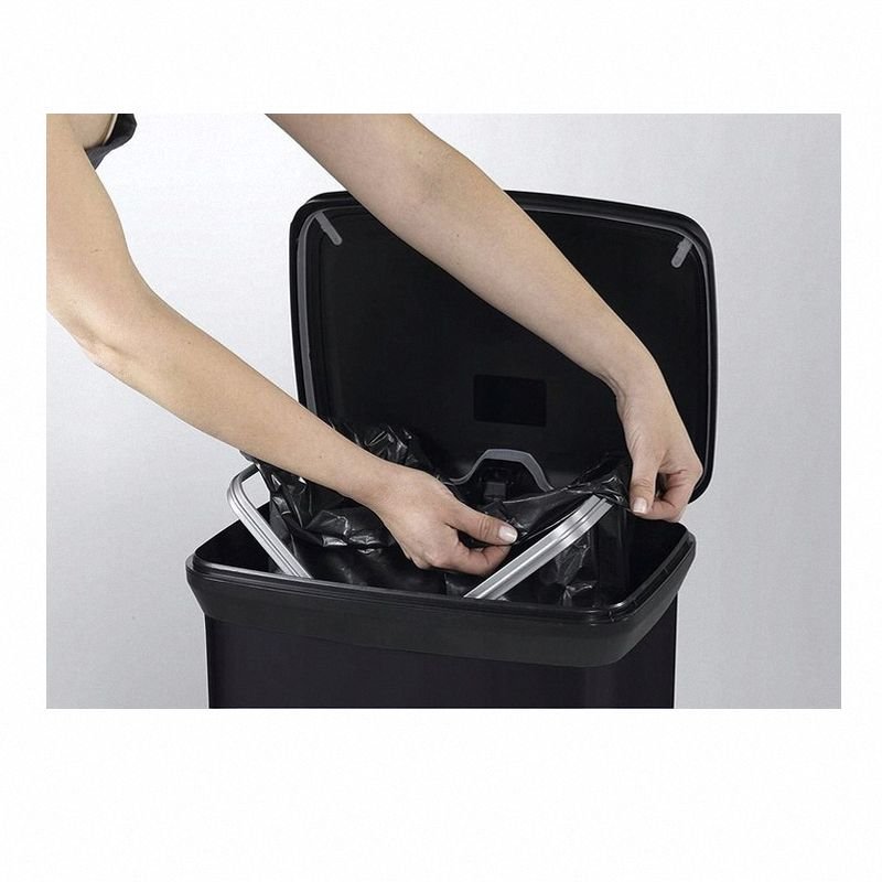 Kosz Na Śmieci 50L z Pedałem Metalizowany Czarny / Curver 187178