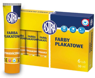 Farba Plakatowa 30ml Pomarańczowa /Astra