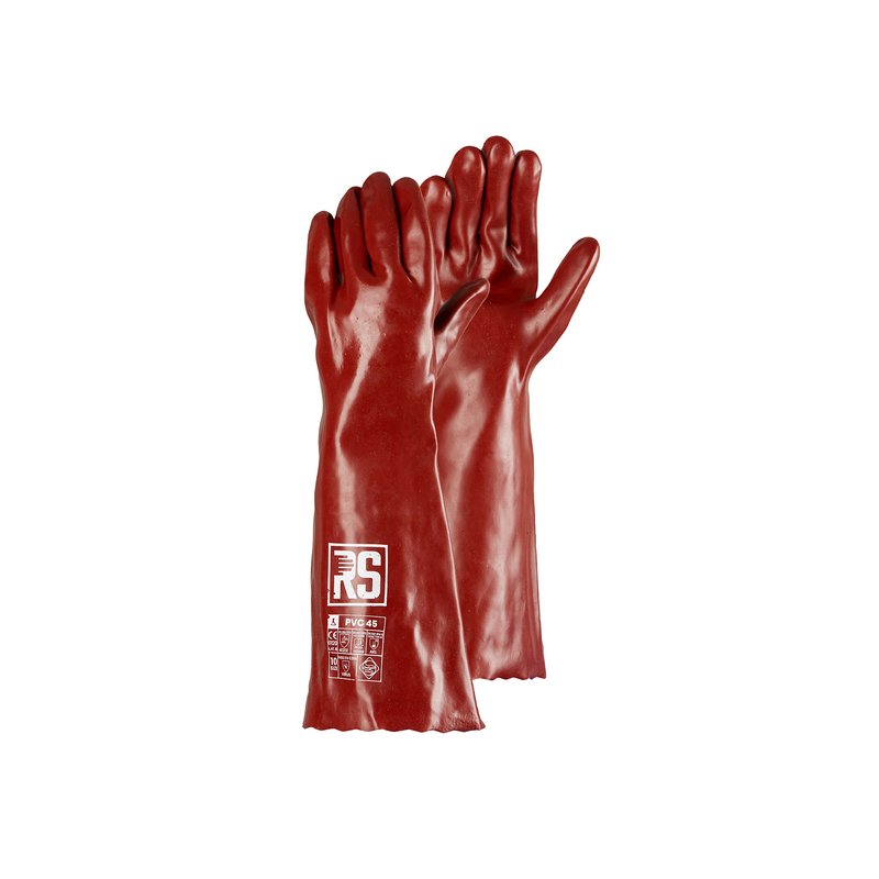 Rękawice Chemiczne RS Pvc 45 Cm Rozm. 10 Czerwone /RS-Schutz