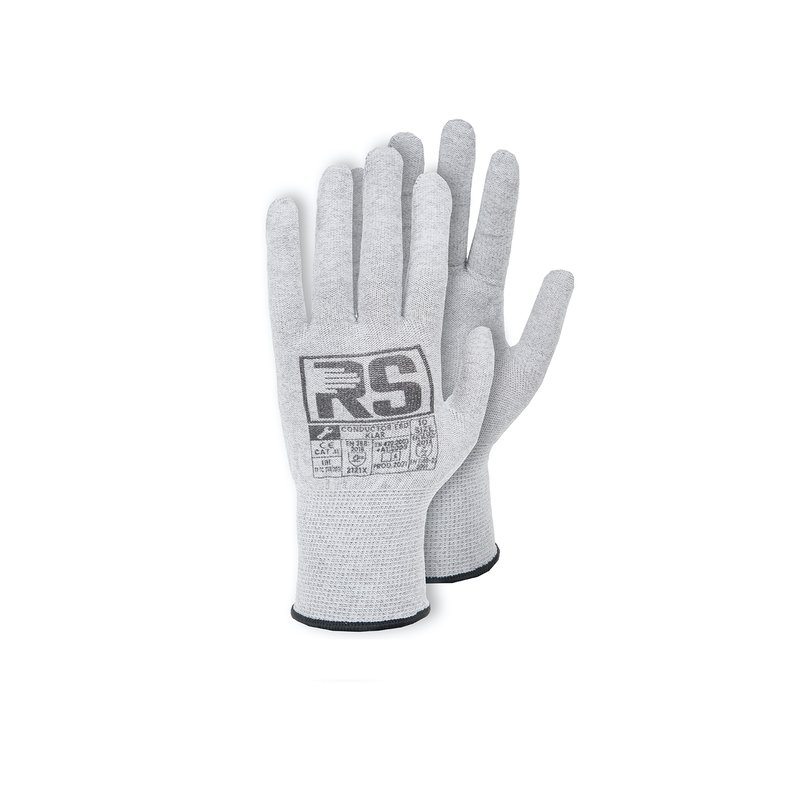 Rękawice Esd RS Conductor Klar Dziane Rozm.8 Szare /RS-Schutz
