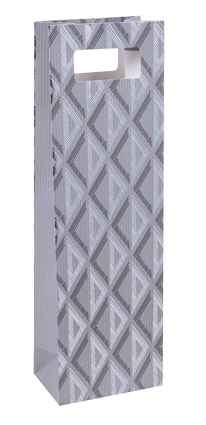 Torebka na alkohol DONAU HOME laminowana 12x415x8cm całoroczna z rączką mix wzorów