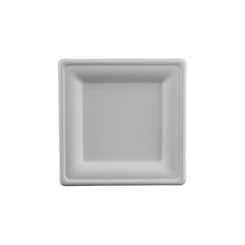 Talerz Papierowy z Trzciny Cukrowej 26x26cm A'50  /LoveNature