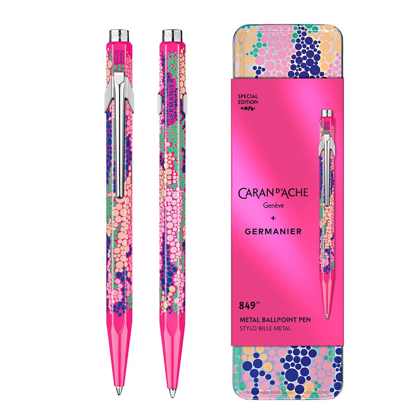 Długopis CARAN D'ACHE 849 Germanier w pudełku różowy neonowy