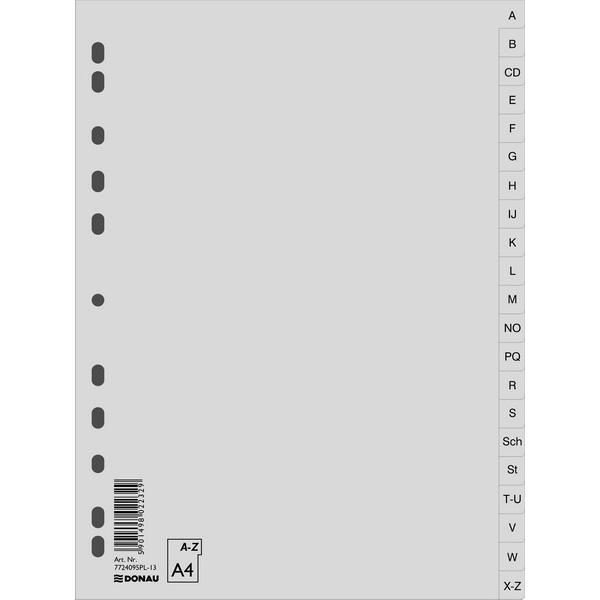 Przekładki PP A4 Alfabetyczne A-Z Szare /Donau
