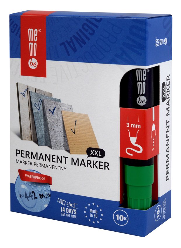 Marker Permanentny M200 Memobe Końcówka Okrągła 3 Mm Zielony