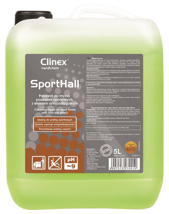 Środek do podłóg Clinex Sportshall 5L 77-074