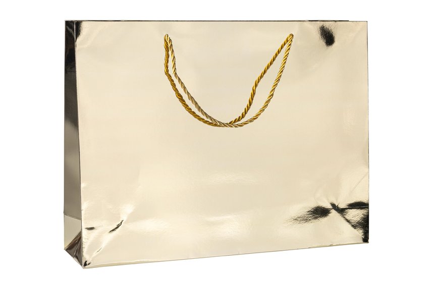 Torebka na prezenty DONAU HOME laminowana 40x30x10cm całoroczna z rączką mix kolorów