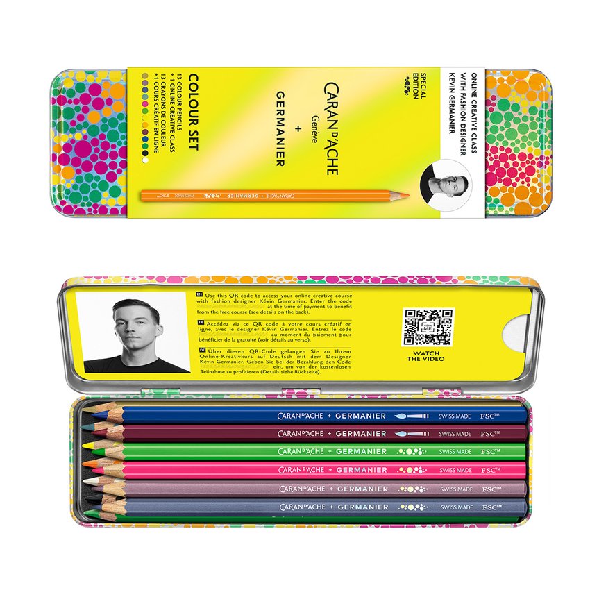 Kredki CARAN D'ACHE Germanier 13 szt., w pudełku mix kolorów