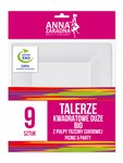 Talerze kwad. DUŻE BIO z pulpy trz. cuk. 6szt+3szt GRATIS / AZ