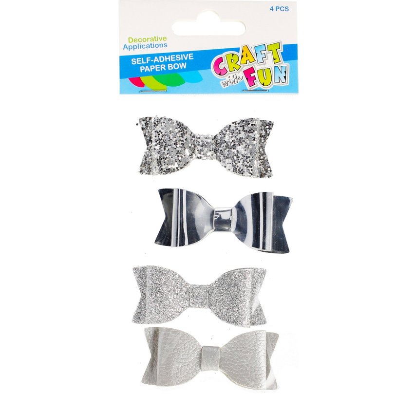 Kokardki Samoprzylepne 6,5cm 4szt. /Craft With Fun