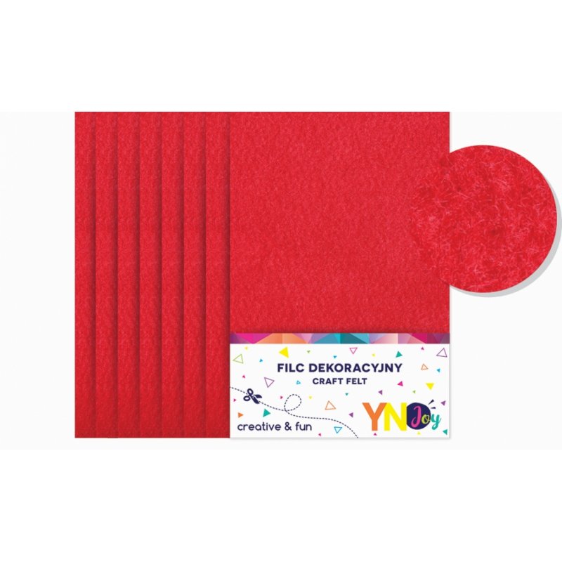 Filc Dekoracyjny 8szt. Czerwony /Interdruk