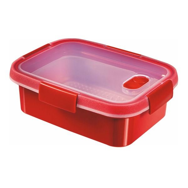 Pojemnik Na Żywność Prostokątny Smart Micro-Wave Defrost 1L Czerwony / Curver 232581