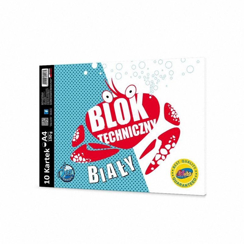 Blok Techniczny A4 10k Biały 150g /Pastello