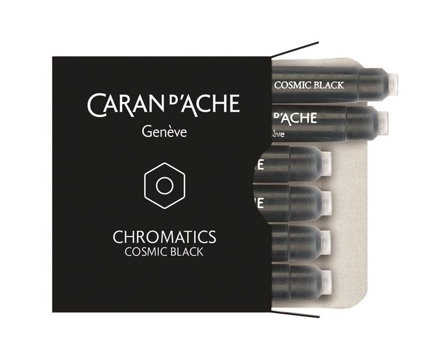 Naboje Caran D'Ache Chromatics Cosmic Black 6Szt. Czarne