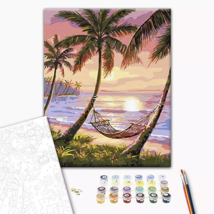 Malowanie po numerach BRUSHME 40x50 cm rajski zakątek 1 szt.