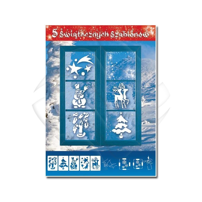 Szablony Ozdobne Okienne Świąteczne A'5 SZ-01 /Aliga
