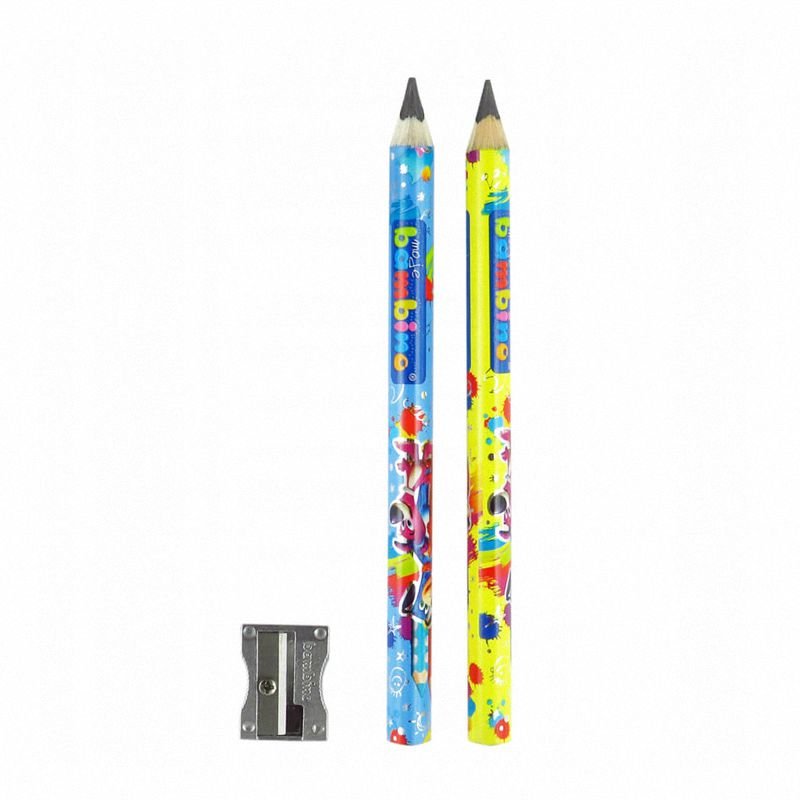 Ołówki do Nauki Pisania 2szt + Temperówka/ St.Majewski