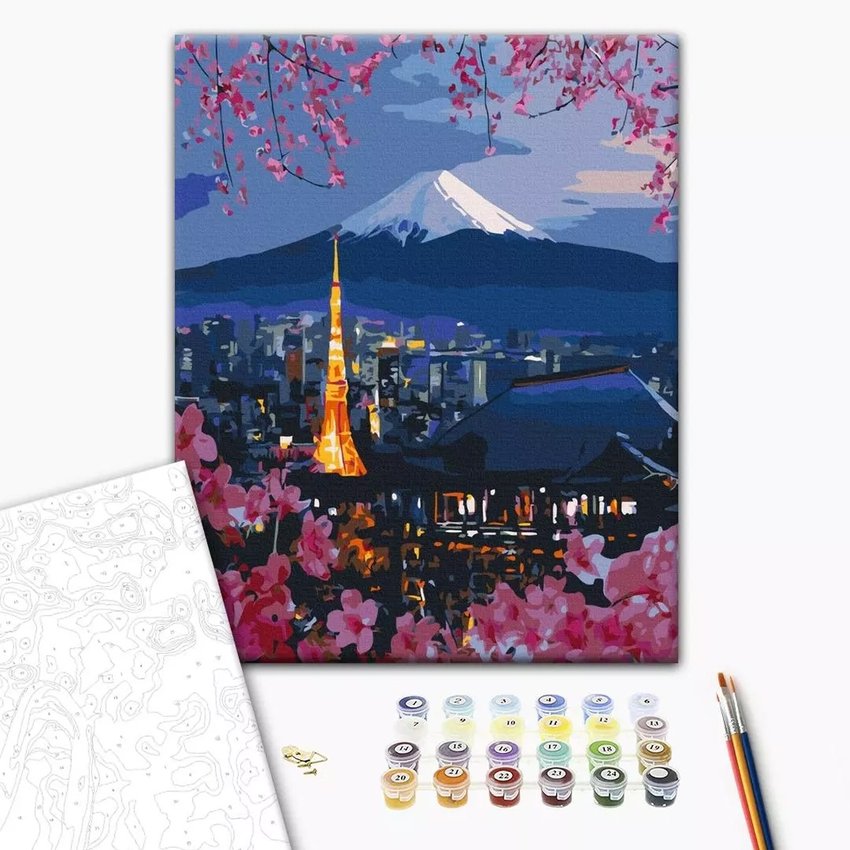 Malowanie po numerach BRUSHME 40x50 cm podróż po Japonii 1 szt.