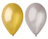 #BL Balony GM90 metal 10" - złote i srebrne/ 50 szt.