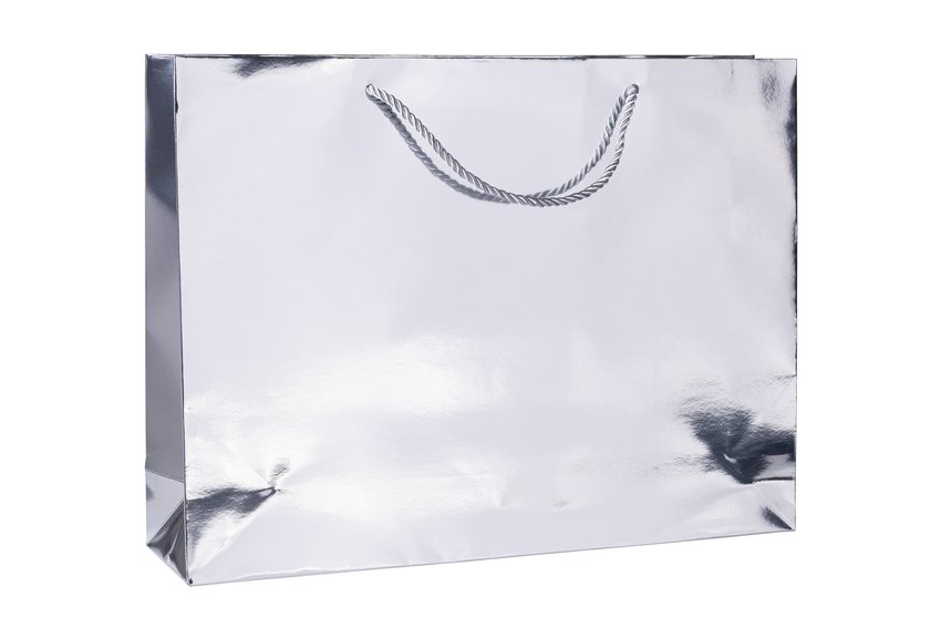 Torebka na prezenty DONAU HOME laminowana 40x30x10cm całoroczna z rączką mix kolorów