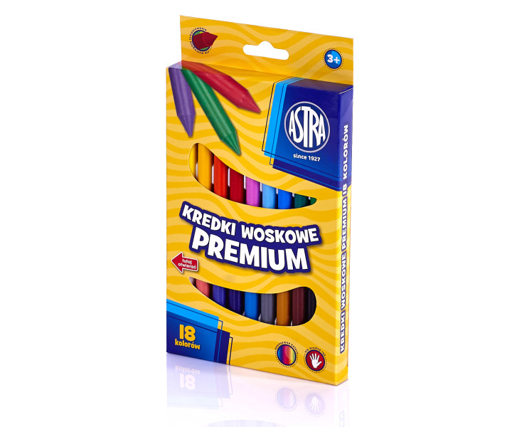 Kredki Świecowe Premium 18 kol. /Astra 316111002