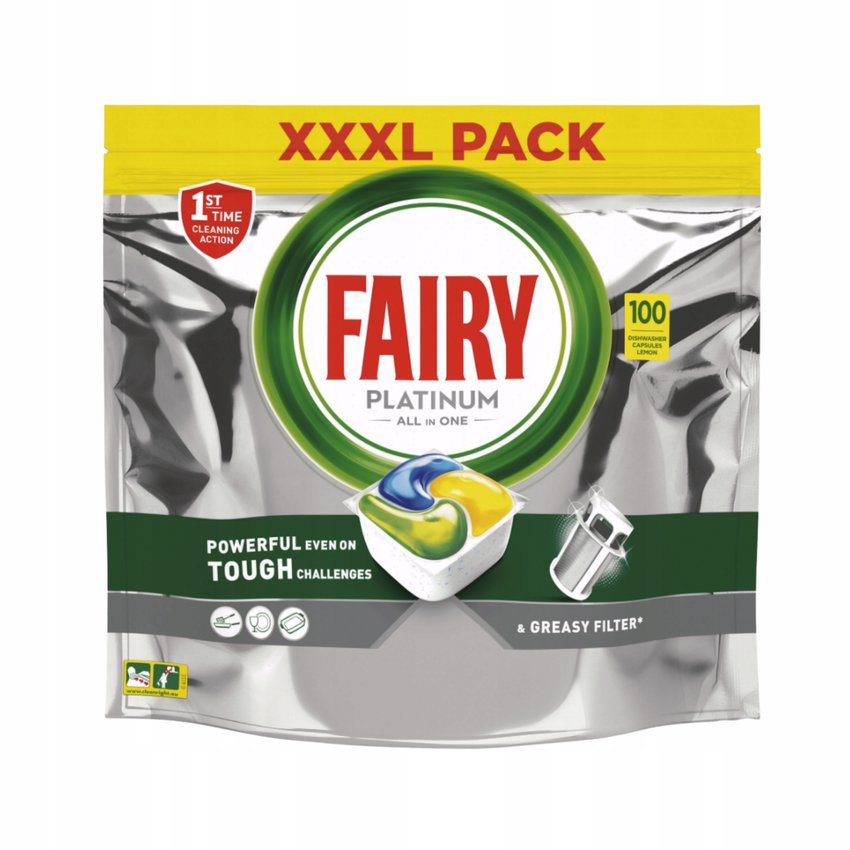 Fairy Kapsułki Do Zmywarki Platinum All in 1 Lemon 100szt.