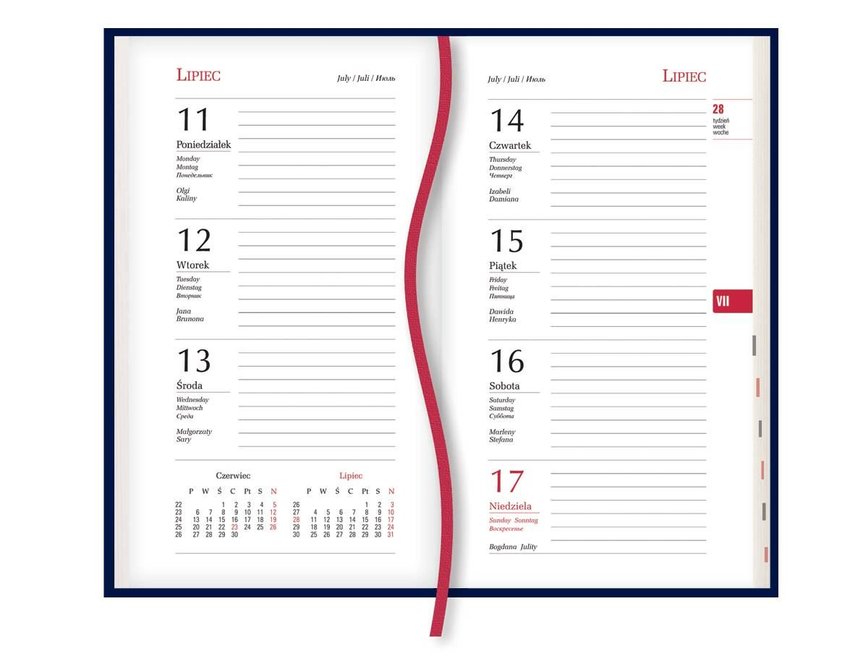 Terminarz Kieszonkowy T-231V-P Pomarańczowy /MiP