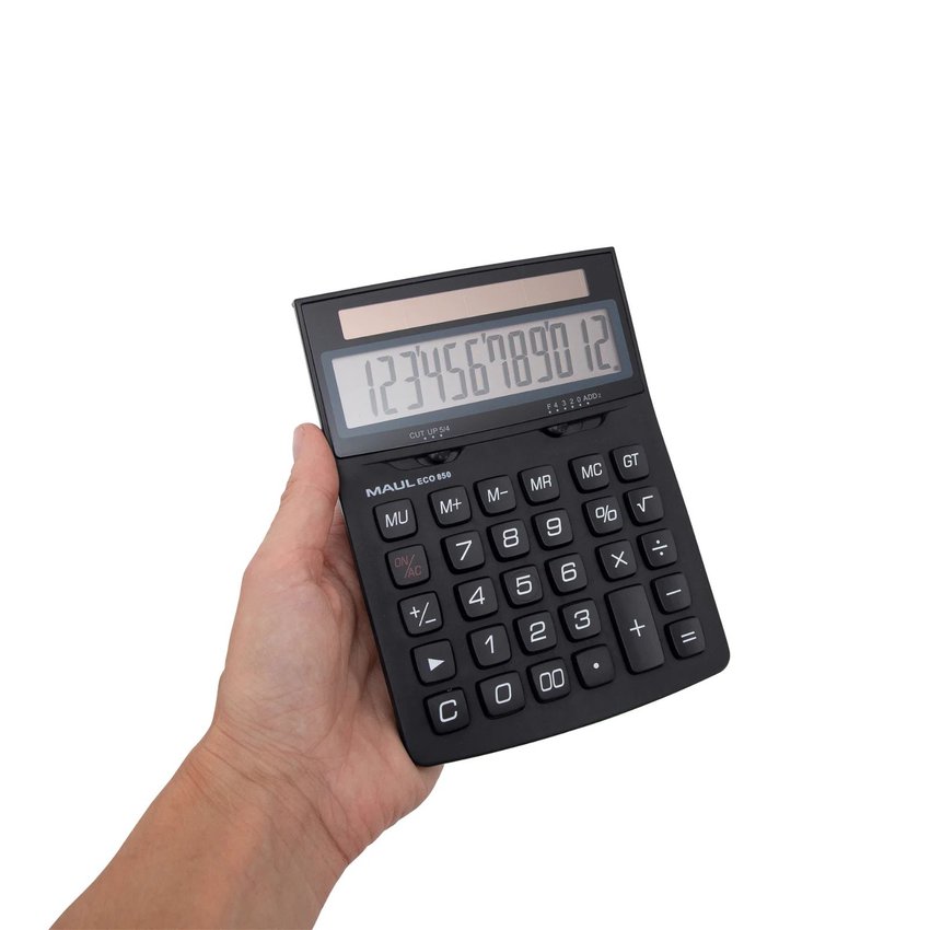 Kalkulator Biurkowy Eco 850,12-Pozycyjny Czarny Maul