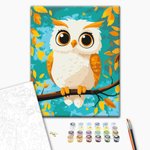 Malowanie po numerach BRUSHME 30x40 cm kids sowa 1 szt.