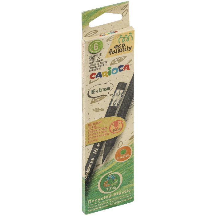 Ołówek HB CARIOCA EcoFamily 6 szt. (43091)