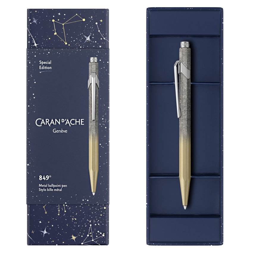 Długopis CARAN D'ACHE 849 Cosmic Gold w pudełku złoty