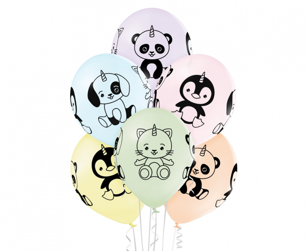 Balony D11 Unicorn Animals, 6 szt.  /GoDan