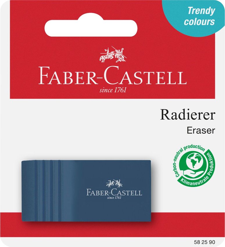 Gumka Pvc-Free Bicolor Kol. Trend 1 Szt.Blister Faber-Castell
