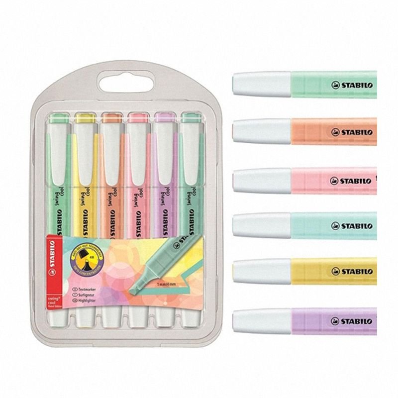 Zakreślacze Stabilo Swing Cool Pastel Etui 6 Szt. 275/6-08