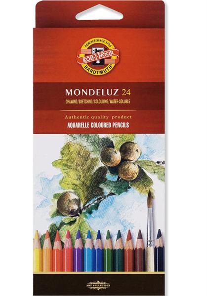 Kredki Akwarelowe Mondeluz 24 kol. 3718 /Koh-I-Noor