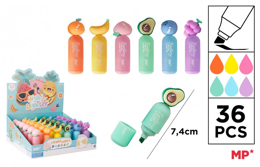 Zakreślacz Mini Fluo Owoce (szt.)