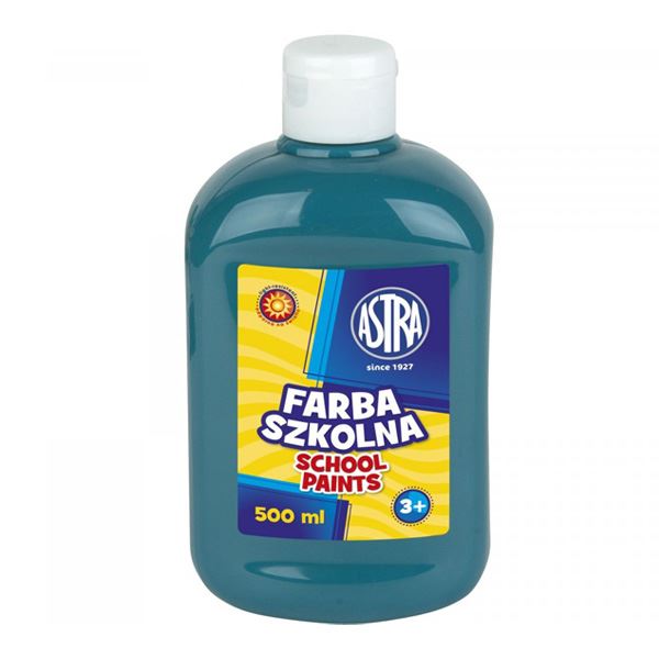 Farba Szkolna Astra 500ml Butelka [301112011] Turkusowa