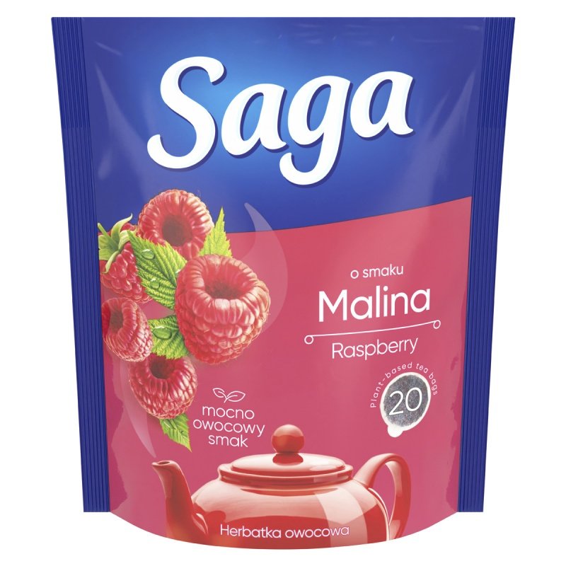 Herbata Saga Malinowa 20 Torebek