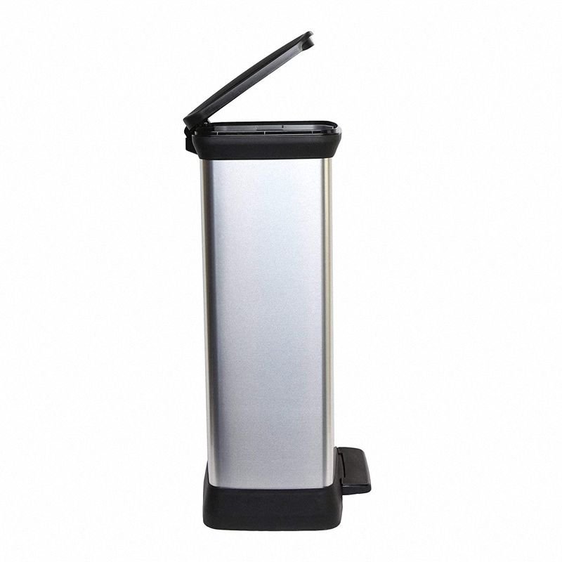 Kosz na śmieci Deco Bin 50L srebrny z pedałem /Curver 187152