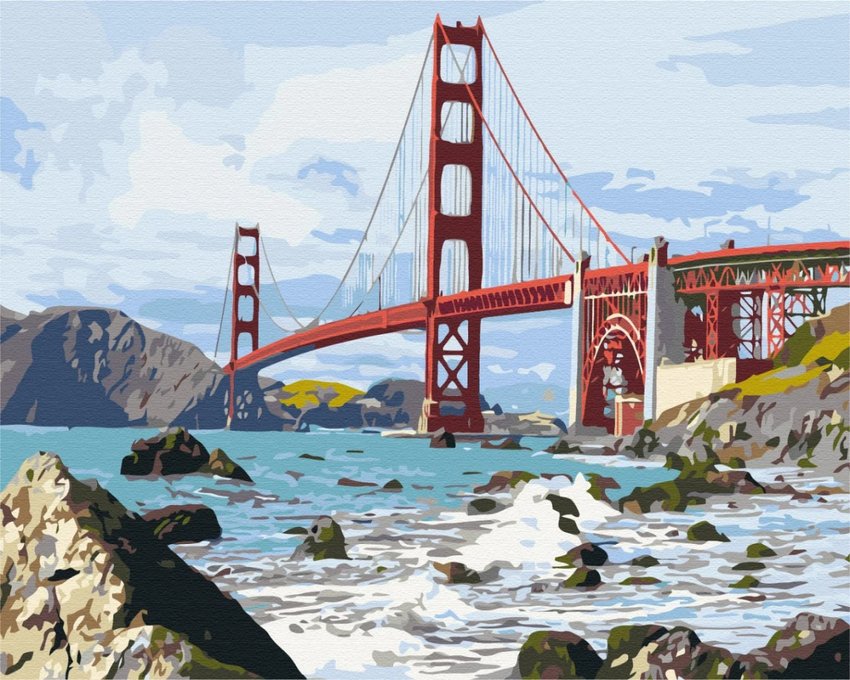 Malowanie po numerach BRUSHME 40x50 cm most San Francisco 1 szt., w pudełku