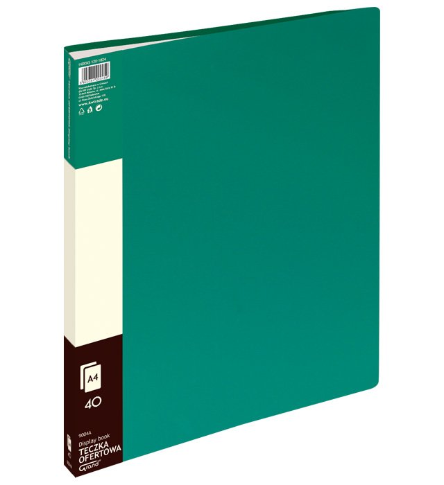 Teczka ofertowa 9004 A  40 koszulek GRAND zielona