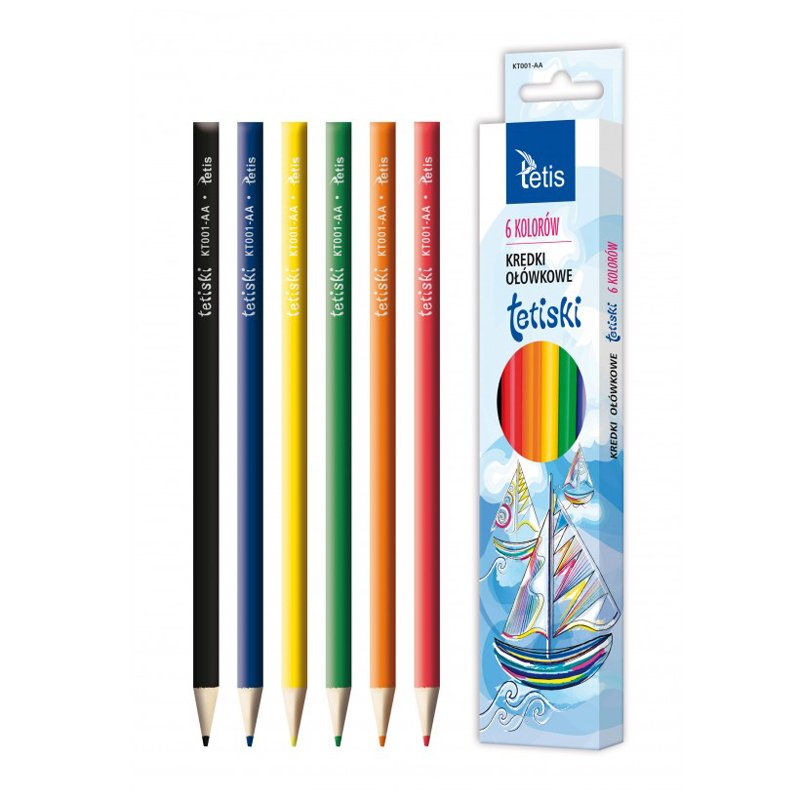 Kredki Tetiski Trójk. Szer. 7.3 Mm 6 Kol. KT001-AA