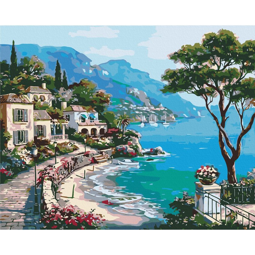 Malowanie po numerach BRUSHME 40x50 cm nabrzeże włoskie 1 szt.